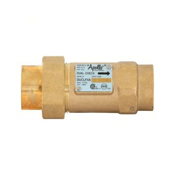 Apollo 1" Dual Check Valve Backflow Preventer, Bronze