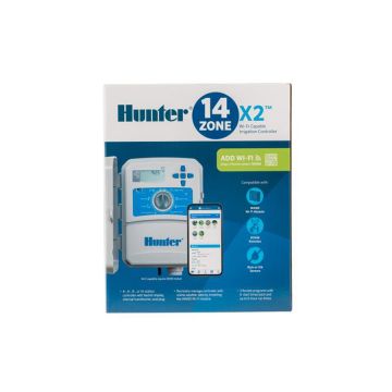Hunter X2 Fixed 14-Station, Plastic Outdoor/Indoor Wall Mount Controller with Plug