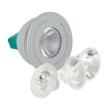 Illumicare MR16 7W 4000K LED Lamp - Single Lens With Replaceable Optics