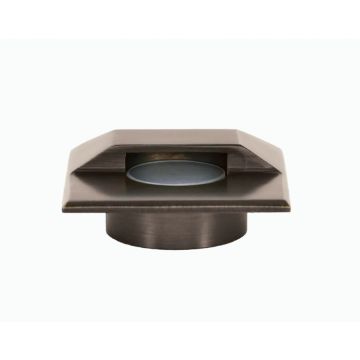 Lumien Brass Micro Light, Recessed, Square, 1/2 Moon
