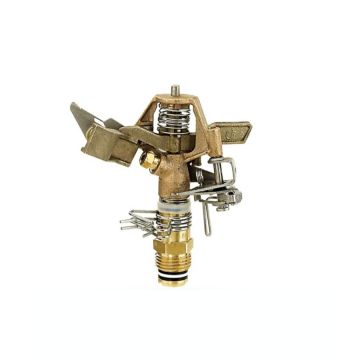 Buckner-Storm Brass Impact Sprinkler, Part Circle 1/2" Male Base