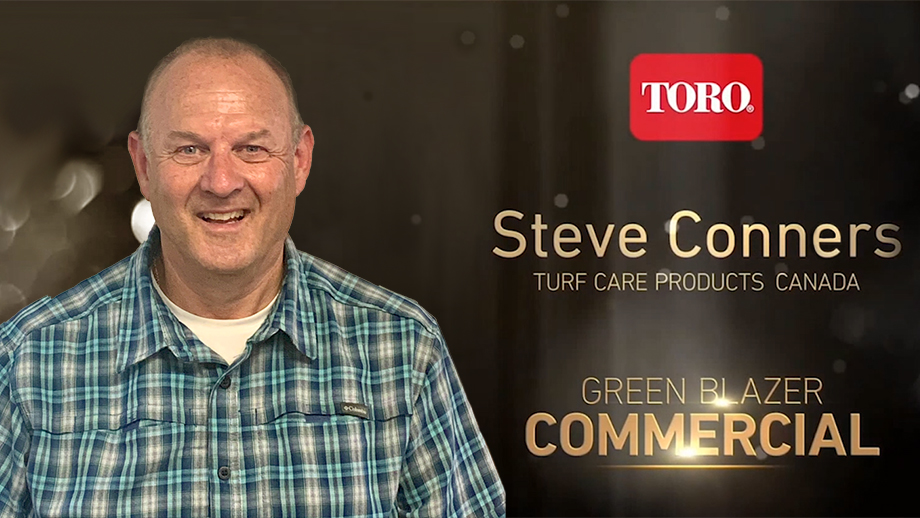 Turf Care Commercial Sales Manager Steve Conners Wins the Coveted Toro Green Blazer Award