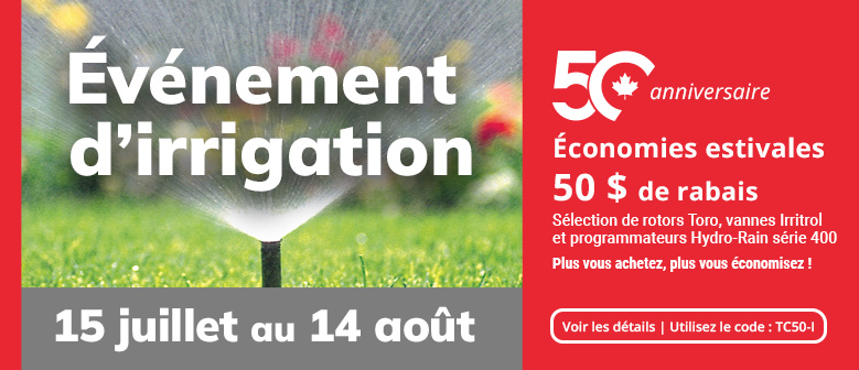 Événement d’irrigation - 50e anniversaire - Économies estivales 