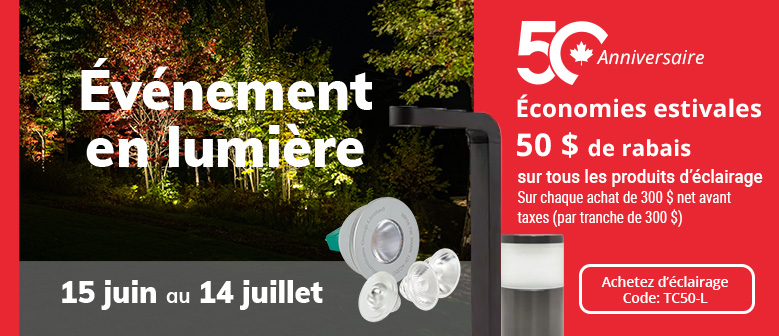 Événement en lumière - 50e anniversaire - Économies estivales