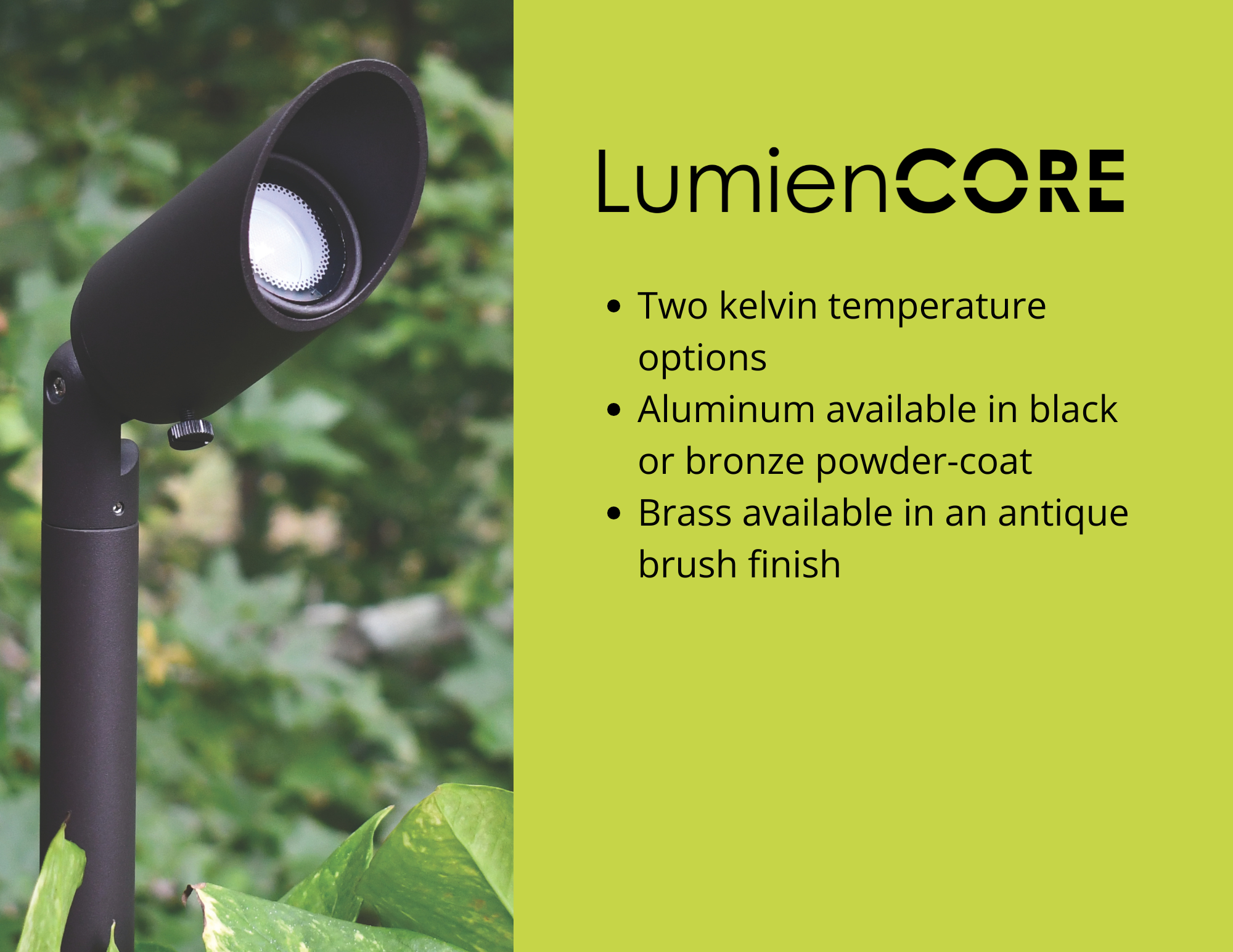 LumienCore CORE offers simplicity in terms of standard industry features. The fixtures have defined CCT and, in most cases, beam spreads. 